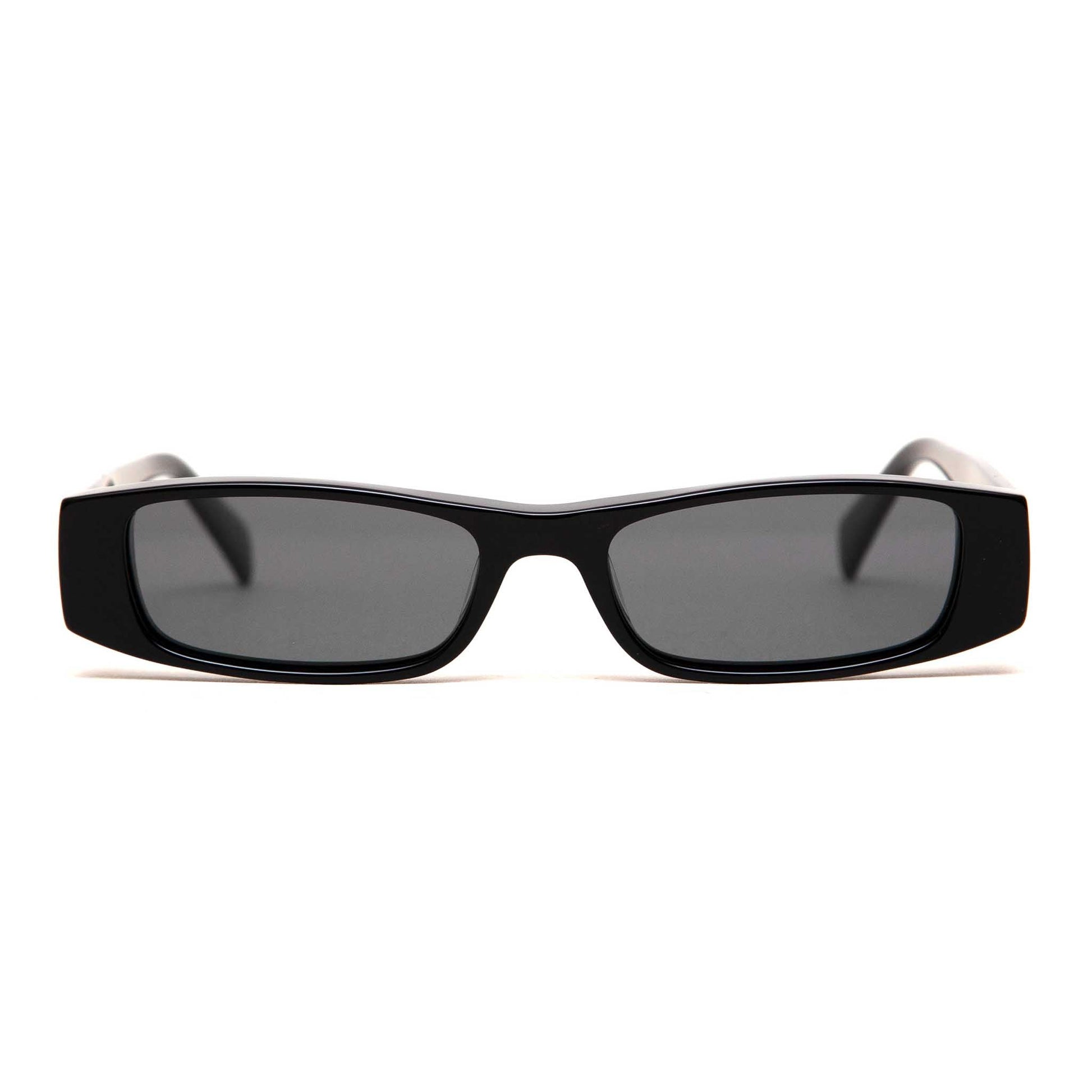 milk* eyewear Winston Sunglasses - Black Acetate, Black Polarised Lens. - milk* eyewear