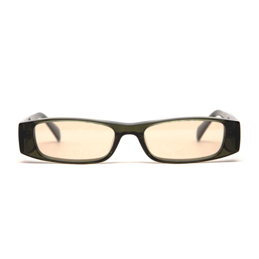 milk* eyewear Winston Sunglasses - Olive Acetate, Olive Polarised Lens - milk* eyewear