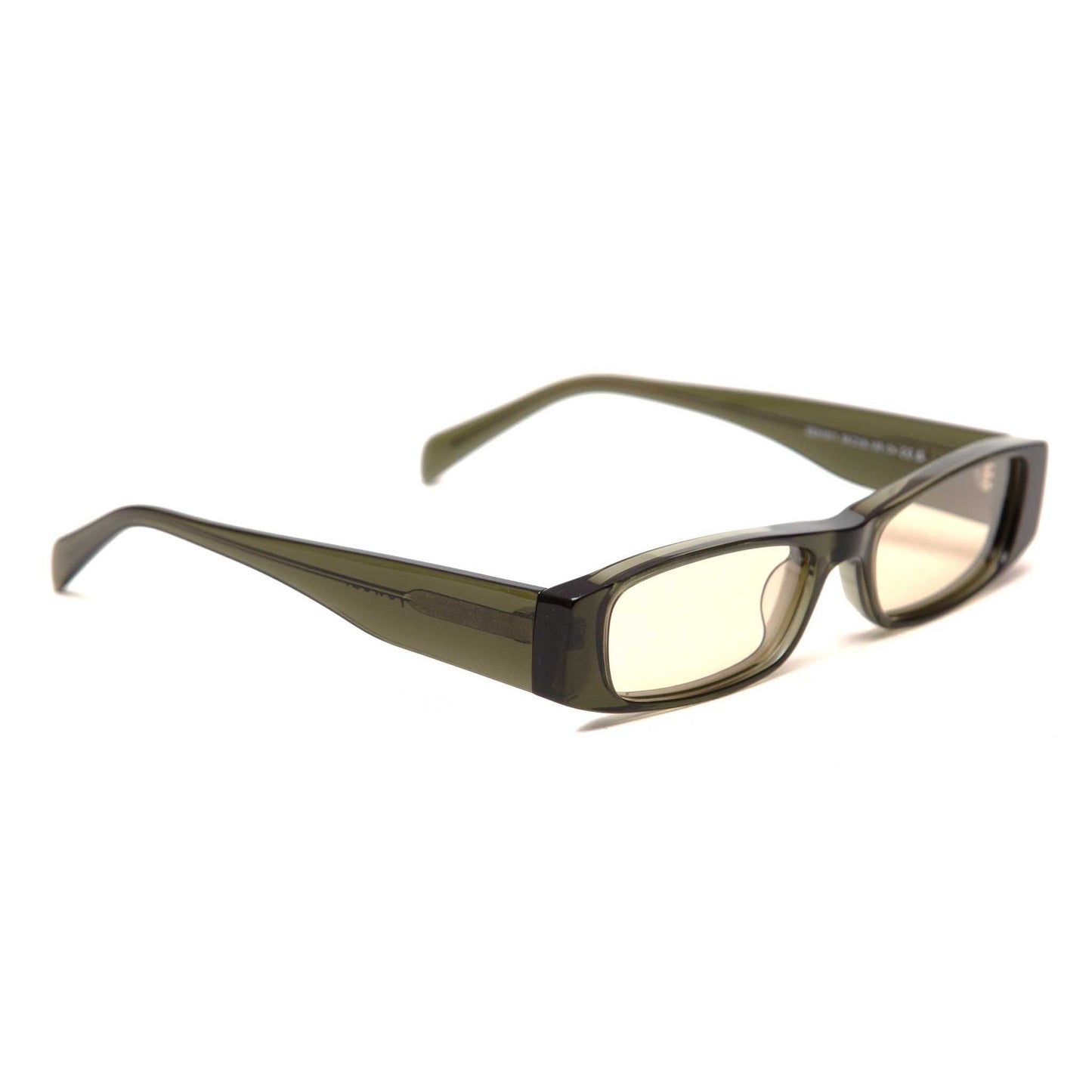 milk* eyewear Winston Sunglasses - Olive Acetate, Olive Polarised Lens - milk* eyewear