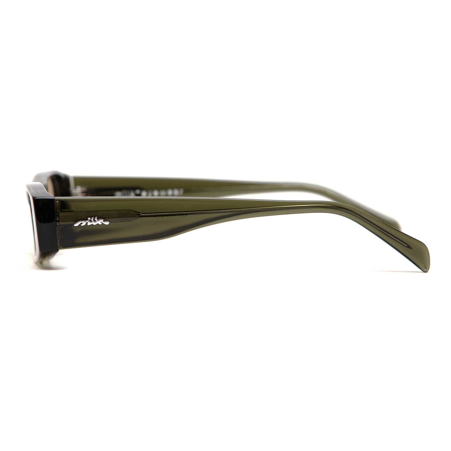milk* eyewear Winston Sunglasses - Olive Acetate, Olive Polarised Lens - milk* eyewear
