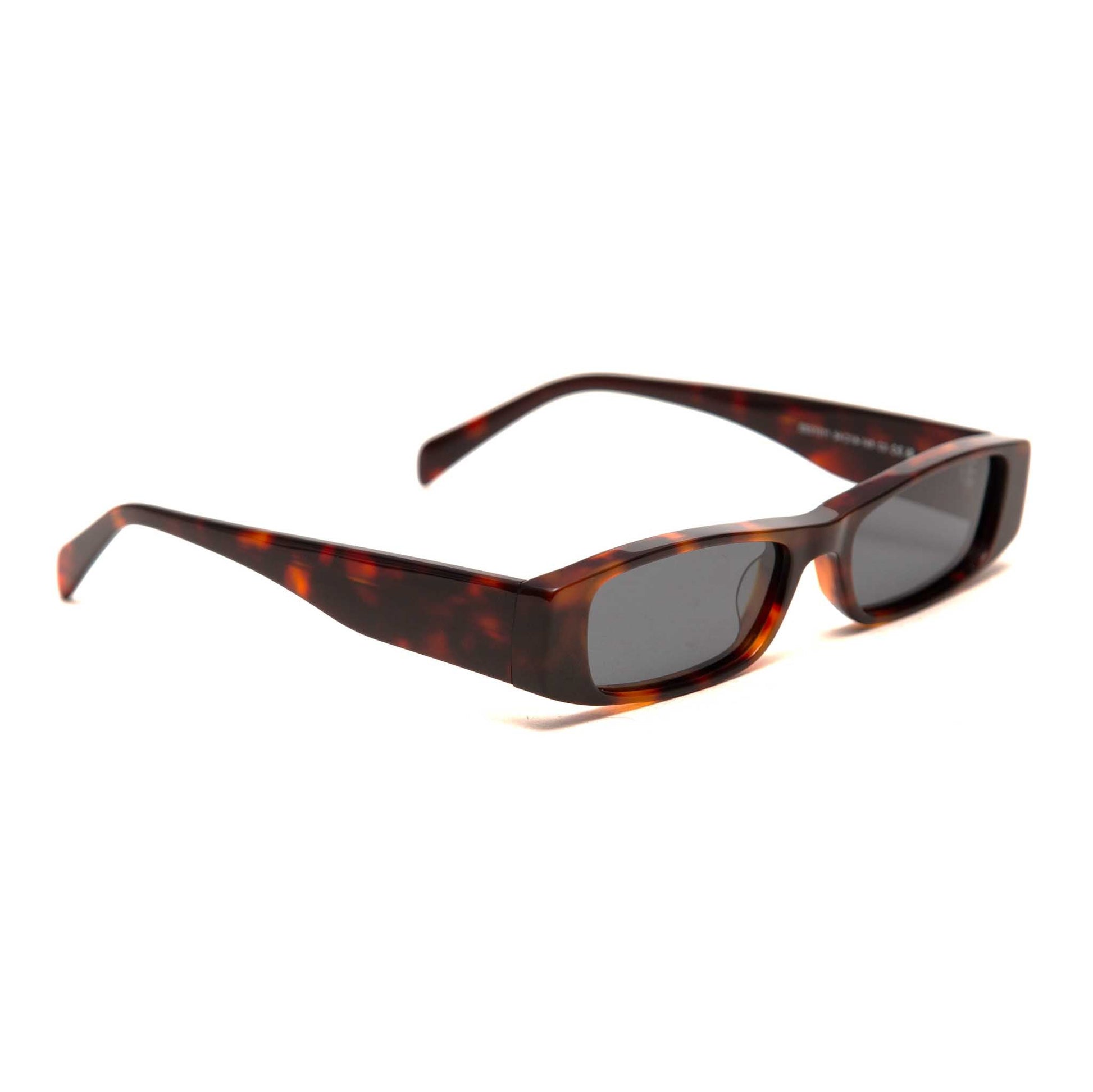 milk* eyewear Winston Sunglasses - Tortoise Acetate, Black Polarised Lens - milk* eyewear