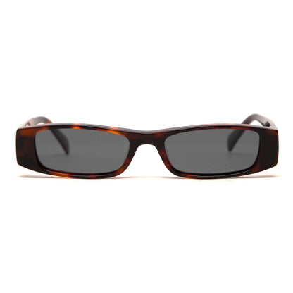 milk* eyewear Winston Sunglasses - Tortoise Acetate, Black Polarised Lens - milk* eyewear