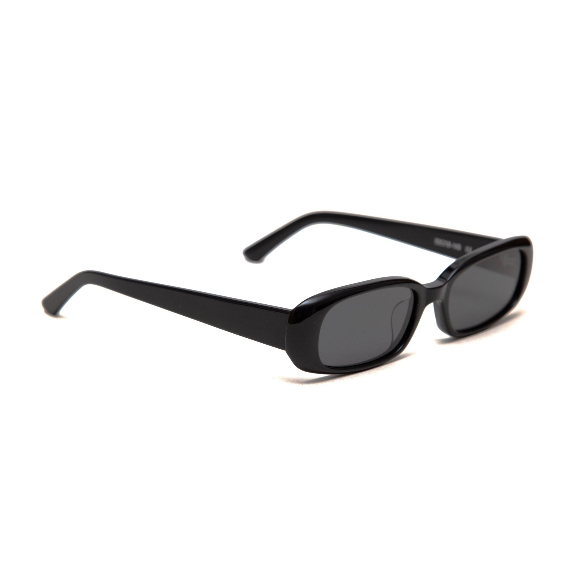 milk* eyewear Zed Sunglasses - Black Mazzucchelli Acetate, Black Polarised Lens. - milk* eyewear