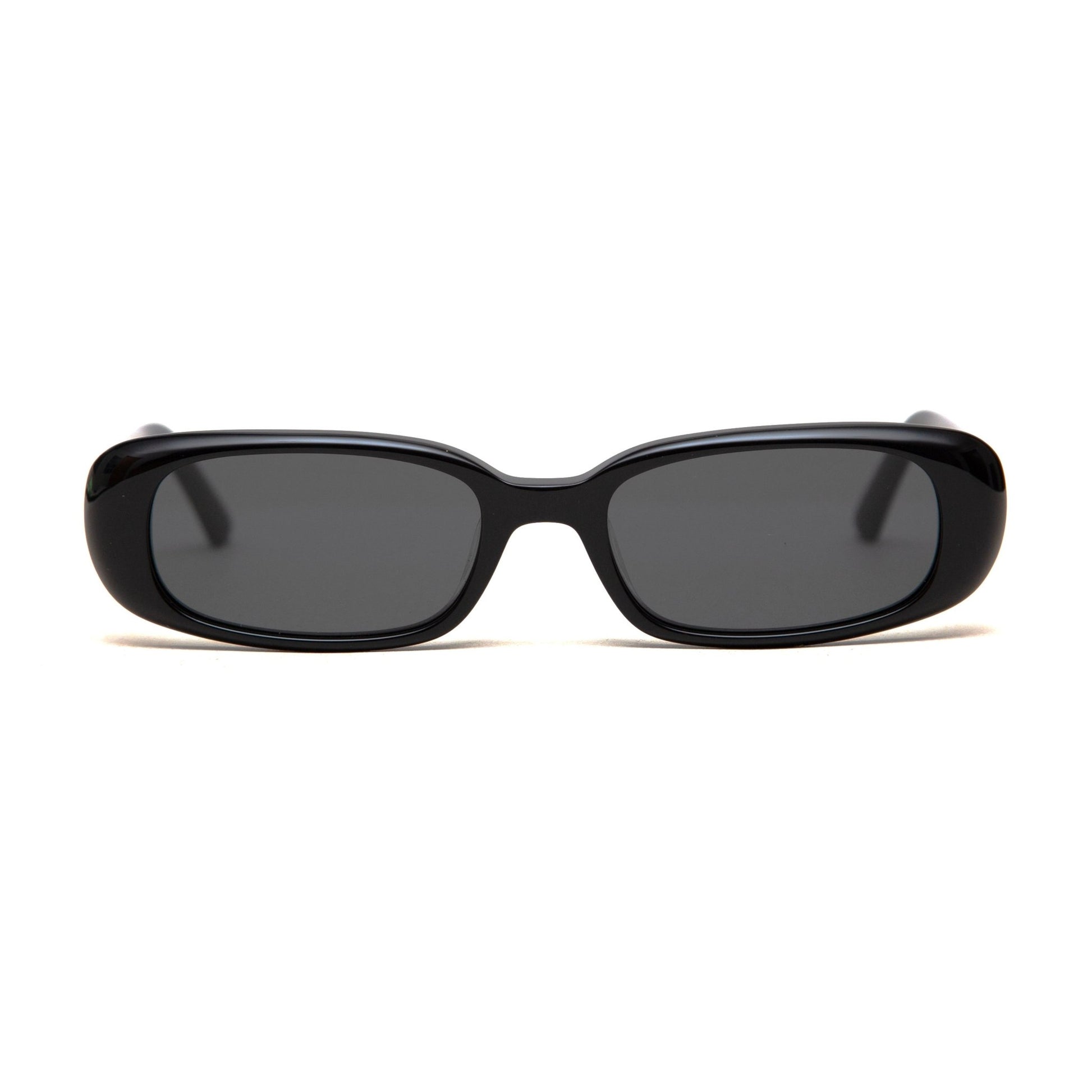 milk* eyewear Zed Sunglasses - Black Mazzucchelli Acetate, Black Polarised Lens. - milk* eyewear